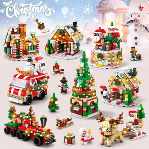 4x 6 In 1 Christmas Building Blocks Set DIY Bricks Kids Toys Gifts w Box AU - Bild 1 von 14