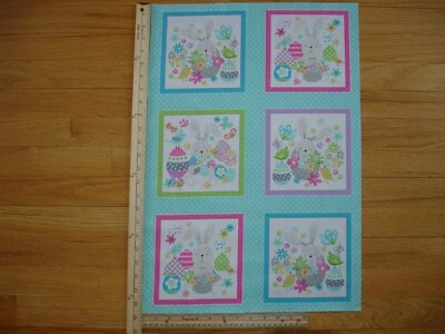 Bloques de panel de tela de edredón de algodón pájaros huevos Some-Bunny Loves You Eggs Birds (6) Foto 1 de 3