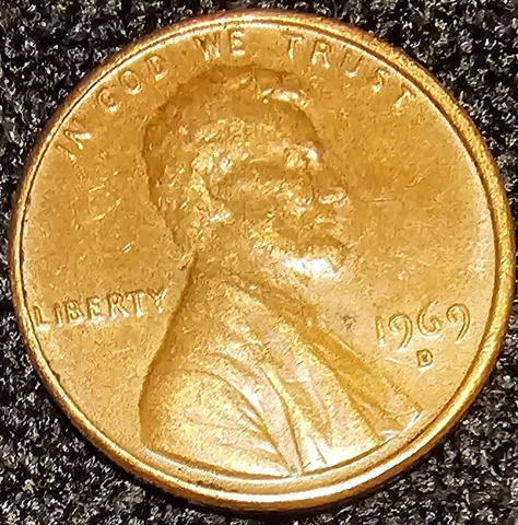 1969 D Penny with Floating Roof & No FG Mark Lincoln Penny Coin Multiple Errors! Cover