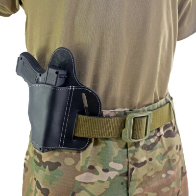 Tactical Pistol Holster Right Hand OWB Gun Pistol Belt Holster Waist Gun Holster - Image 1 of 4