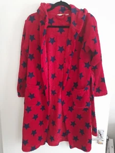 Boys Red & Blue John Lewis Hooded Dressing Grown Aged 13 - Picture 1 of 4