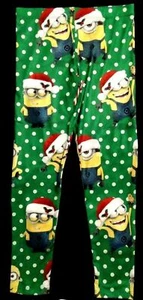 Despicable Me Minion Leggings Kids Pants Christmas Santa Hat Dave Stuart Jerry - Picture 1 of 6