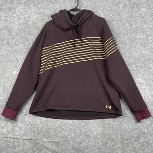 Under Armour Threadborne Hoodie Adult XL Loose Purple Gold Trim Athletic Casual - Picture 1 of 8