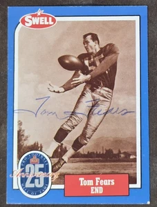 1988 Swell HOF Tom Fears signed IP Autogrammkarte Rams 25th Anniversary  - Bild 1 von 3