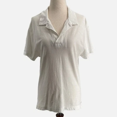 Polo Orlebar Marrón Clásico Manga Corta en Blanco - Talla Mediana Foto 1 de 4