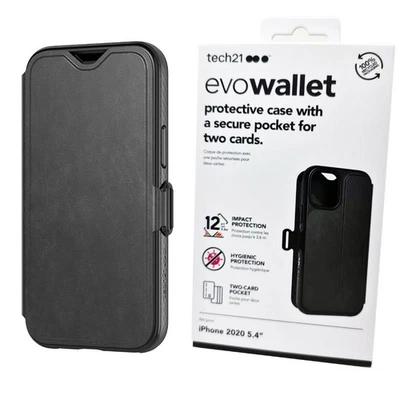 Tech21 Evo Wallet Case for iPhone 12 mini 13 mini Cover - Shockproof - Image 1 of 4