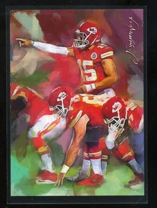 Patrick Mahomes #75 Art Card Limited #d 18/50 Edward Vela Signed KC Chiefs - Bild 1 von 2