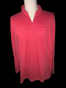 Vineyard Vines Performance Men 2XL Long Sleeve Quarter 1/4 Zip Pullover Pink Red - Picture 1 of 7