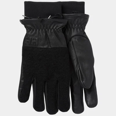 Guantes negros HELLY HANSEN "Marka" para hombre, XL, forrados en lana, palma de cuero reforzado Foto 1 de 4
