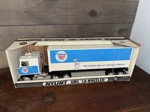 VINTAGE NYLINT STEEL PILLSBURY'S BEST XXXX GMC 18-WHEELER SEMI-TRUCK WITH BOX FS - Picture 1 of 4