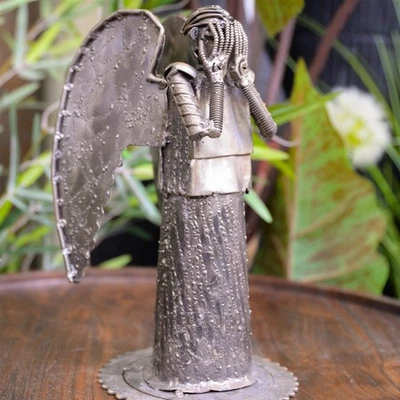 The 'Angel In Despair' Scrap Metal Art Sculpture made from Recycled Materials - Image 1 of 4