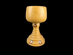 Copa de vino vintage de madera torneada a mano / Grial / Copa de vino / Romana - 14 cm - Imagen 1 de 3