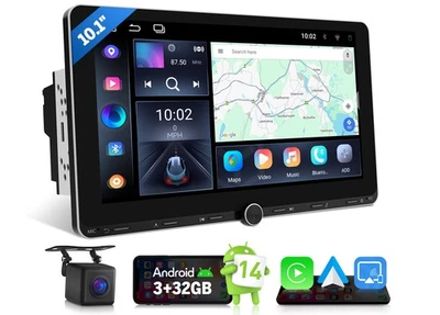 10.1" IPS Android Car Radio DSP Wireless CarPlay Auto GPS Bluetooth Touchscreen - Image 1 of 4