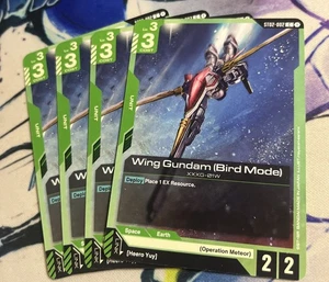 Gundam Card Game Wing Gundam (Vogelmodus) ST02-002 Spielset 4 Stück - Bild 1 von 1