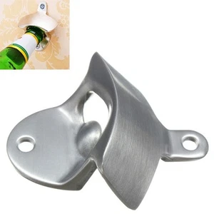 Bottle Opener Bar Beer Soda Cap Tools Fixed Wine Opener Wall Mounted Opener - Picture 1 of 12