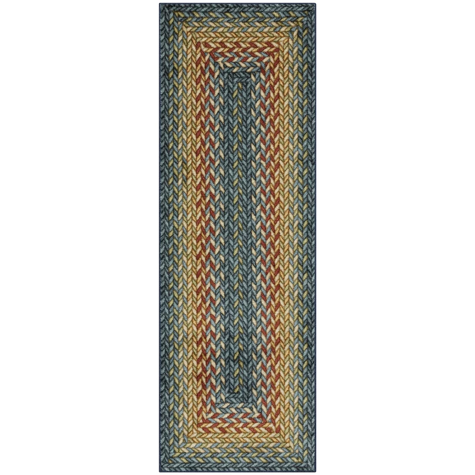 Maples Rugs L5409706 Marion Braid Hallway Entryway Runner Non Skid Runner Rug