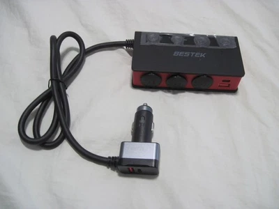 BESTEK 180W 9 in 1 Cigarette Lighter Splitter Adapter with PD 65W and QC3.0 18W - Image 1 of 4