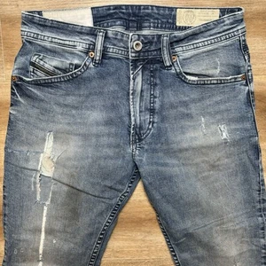 Diesel Jeans Men 30x32 Blue Thommer Slim Skinny Stretch Denim Thrash Inseam Alt. - Picture 1 of 14