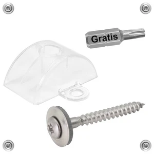 Abstandhalter Sinus 76/18 für Wellplatten + Spenglerschrauben 4,5x45/55 V2A EPDM - Bild 1 von 13