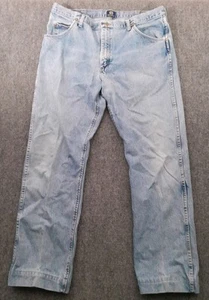 Vintage 90s Wrangler Jeans Herren 38x34 (38x32) Blau 47MWZSW Regular Fit Cowboy - Bild 1 von 9