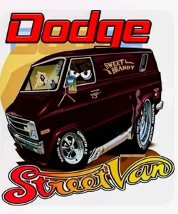 DODGE VAN HOT ROD RAT FINK BIKER MOTORCYCLES TOOLS GUNS STICKER - Bild 1 von 1