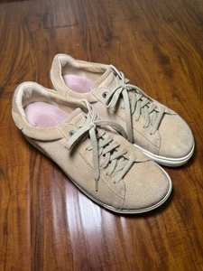 Birkenstock Beige Tan Bend Suede Leather Sneakers Shoes Comfort EU 41 W 10 M 8 - Picture 1 of 8