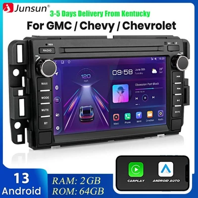 For Chevrolet GMC Buick Chevy CarPlay 2+64GB Android13 Car Stereo Radio GPS Navi - Image 1 of 4
