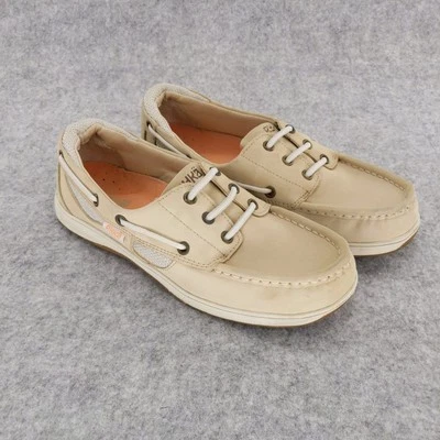 Ryka Boat Shoes Loafers Comfort Casual Walking Beige Leather Womens Size 6.5 - Image 1 of 4