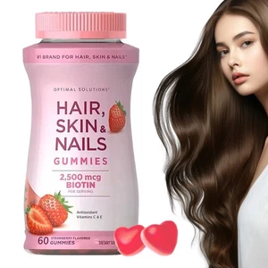 Nature's Bounty Hair, Skin & Nails Gummies with Biotin - Strawberry - 120ct - Bild 1 von 9