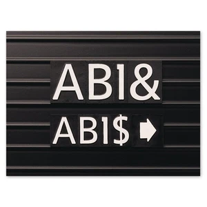 Characters for Magnetic Letter Boards, Helvetica Font, 1 Inch, 128 Characters... - Picture 1 of 7