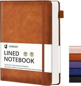 Liniertes Journal Notizbuch, 366 Seiten, 100 g/m² Leder Hardcover Zeitschriften zum Schreiben - Bild 1 von 7