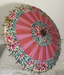 Vintage 1940's 50's Bamboo Occupied Japan Umbrella Parasol As Is - Picture 1 of 12