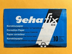 10 Blatt Geha Fix Korrekturpapier Art.-Nr. 414 weiß – für alle Schreibmaschinen - Bild 1 von 2
