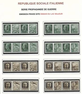 Italy stamps 1945 8 Propaganda Strips private Proofs Lago Majore MNH VF RARE! - Picture 1 of 1