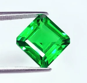 Natural Tsavorite Garnet Certified Loose Gemstone 9.67 Ct Square Cut Garnet O73 - Picture 1 of 10