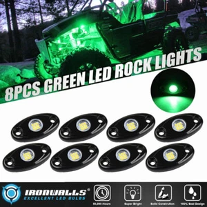 Green 8PCS LED Rock Light Underbody Wheel Lamp for Polaris Can-Am RZR ATV UTV - Bild 1 von 12