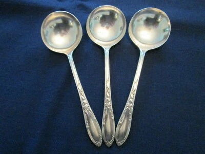 ¡JUEGO 3 CUCHARAS DE SALSA! Vintage ONEIDA Heritage placa de plata patrón CHATEAU ENCANTADOR Foto 1 de 4