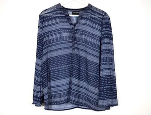 The Fifth Sheer V Neck Shirt Womens Navy Size M - Picture 1 of 9