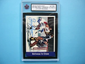 1994 PARKHURST MISSING LINK HOCKEY #157 JEAN BELIVEAU ED CHADWICK KSA AUTOGRAPH - Picture 1 of 4