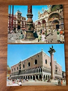 2x Vintage Unused Venice Italy Postcards Palazzo Ducale St. Mark's VERY GOOD - Picture 1 of 2