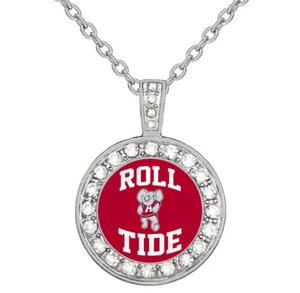 Roll Tide Alabama Crimson Tide Womens Sterling Silver Necklace Jewelry Gift D18 - Picture 1 of 5