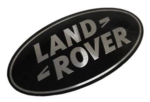 Genuine Land Rover BLACK+SILVER front grille badge for Discovery Sport oval - Picture 1 of 7