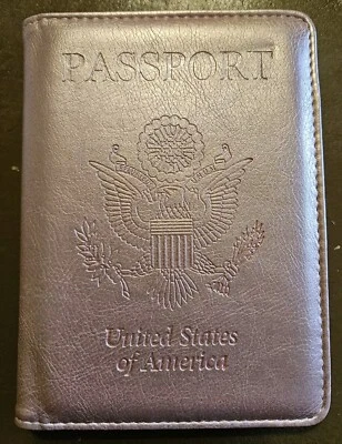 Cartera Porta Pasaporte Polvoriento Rosa Iridiscente Con Ranuras para Tarjetas - Organizador Viaje  Foto 1 de 3