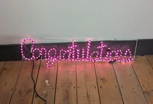 Leuchtschild-Blinklichter "Herzlichen Glückwunsch" - Hochzeit/Geburt/Verlobung - Bild 1 von 20