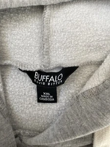 Buffalo David Bitton Unisex Gray Sweatshirt Hoodie 2XL; Pullover; Drawstring - Picture 1 of 11