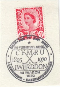 4d GB Wales Used [v Ireland Six Nations] Llandudno 1970 ON PIECE (84934) - Picture 1 of 1