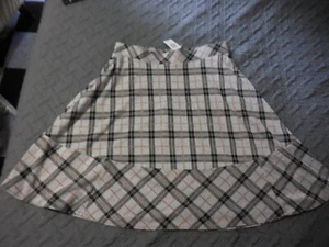 Torrid Black Gray Gold Plaid Retro Skirt Flare Knee Length Knit Size 2 2X - Picture 1 of 4