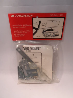 Vintage NOS Archer CB radio Transceiver Under Dash Mount Kit # 21-566 Removable - Image 1 of 4