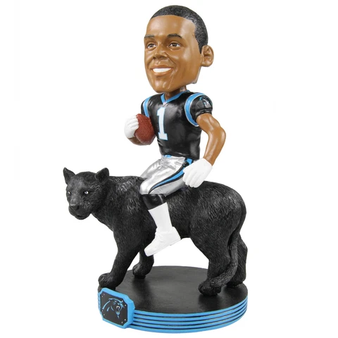 Cam Newton Carolina Panthers Riding Special Edition Bobblehead NFL Cover