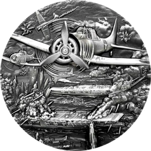 Niue 2021 $5 BATTLE OF MIDWAY Sea Battles 2 Oz silber Münze - Bild 1 von 5